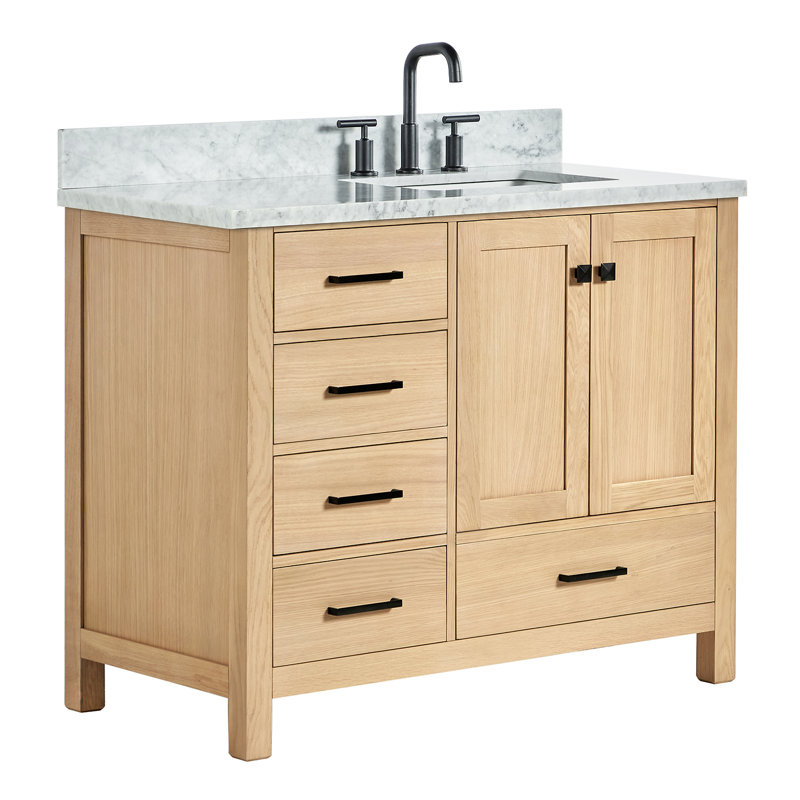 Ensemble de meuble-lavabo simple 43 po Flynt, Chêne