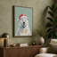 Polar Bear In Santa Hat Minimalist - Print-136813122-136813121