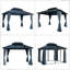 Pavillon de jardin à double toit en acier galvanisé 10 pi x 10 pi / 10 pi x 12 pi / 12 pi x 12 pi - structure en aluminium robuste avec filet et rideaux pour la pelouse, le patio et la cour-113268839