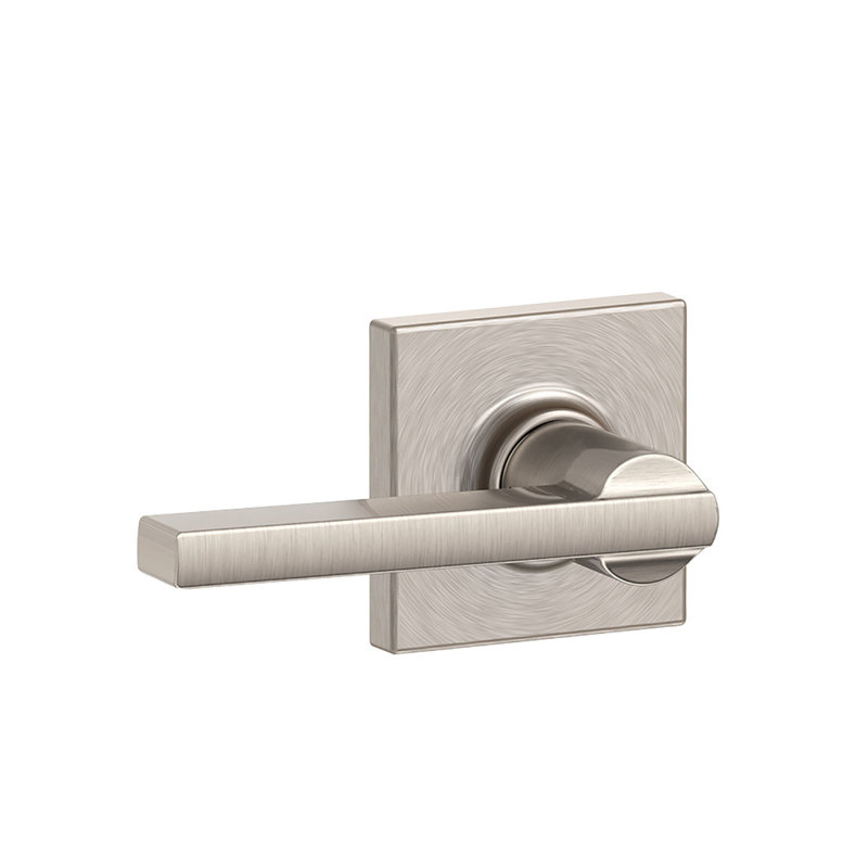 Latitude Passage Leverset with Collins Rosette, Satin Nickel