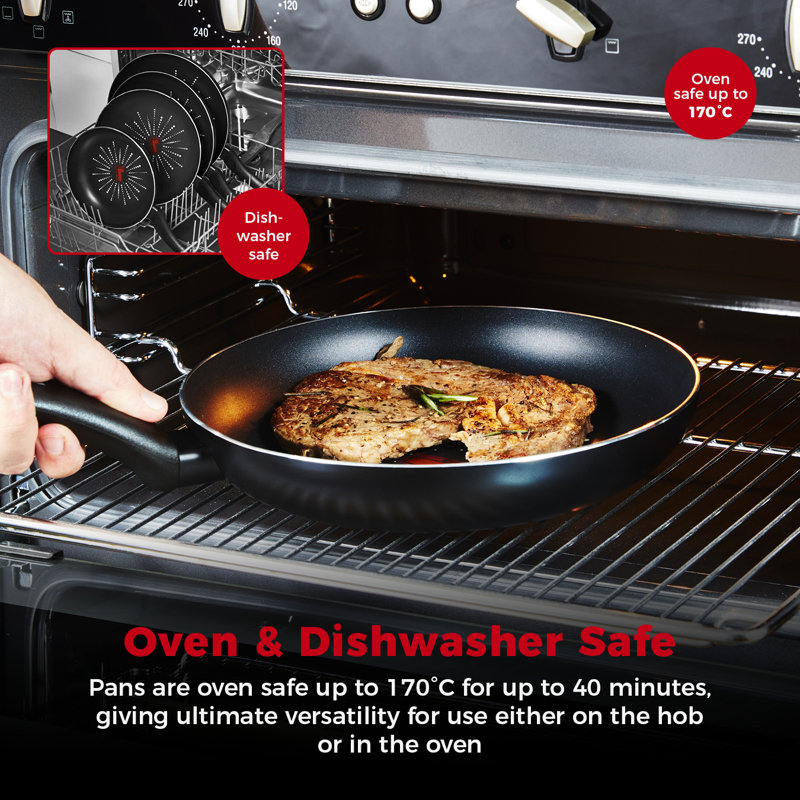 Tower SmartStart Black Aluminium Frying Pan, 30 cm
