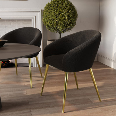 Chaise de salle à manger à dossier rembourré Avianah