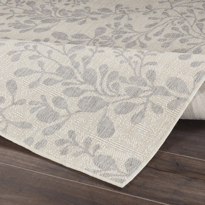 Semeraro Indoor & Outdoor Boho Rug Ivory/Grey, Rectangle 160 x 213cm