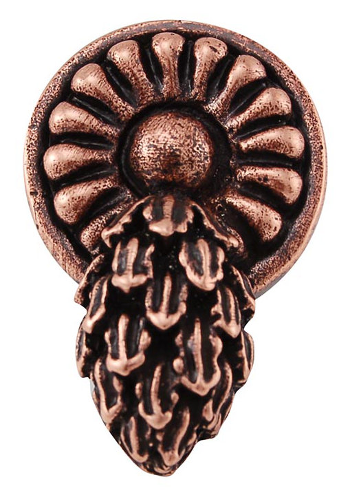 Sforza Novelty Knob, Antique Copper, 1.875" H x 1.25" W x 1.25" D