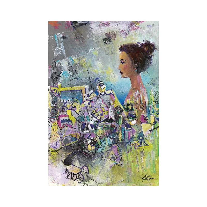 Calm Amongst Chaos by Jack Avetisyan - Wrapped Canvas Painting, 20.32 cm H x 30.48 cm W