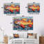 Ensemble de décorations murales Red Char Char I - poisson-107194216-107194226