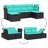 Latitude Run® 6 Piece Patio Sofa Set With Cushions Black Poly Rattan-175585102