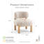 Chaise d'appoint rembourrée en tissu Lana-764481609