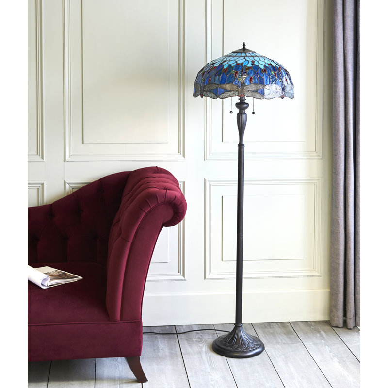 Paturi 156cm Traditional Floor Lamp, Blue