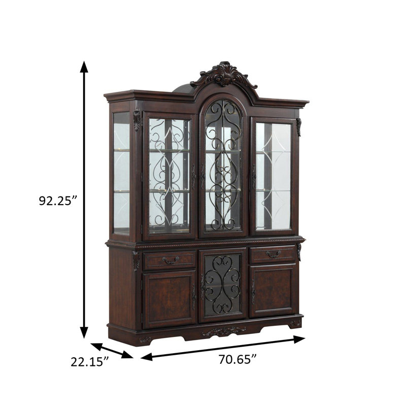 Buffet traditionnel 70,6 po, cerisier brun