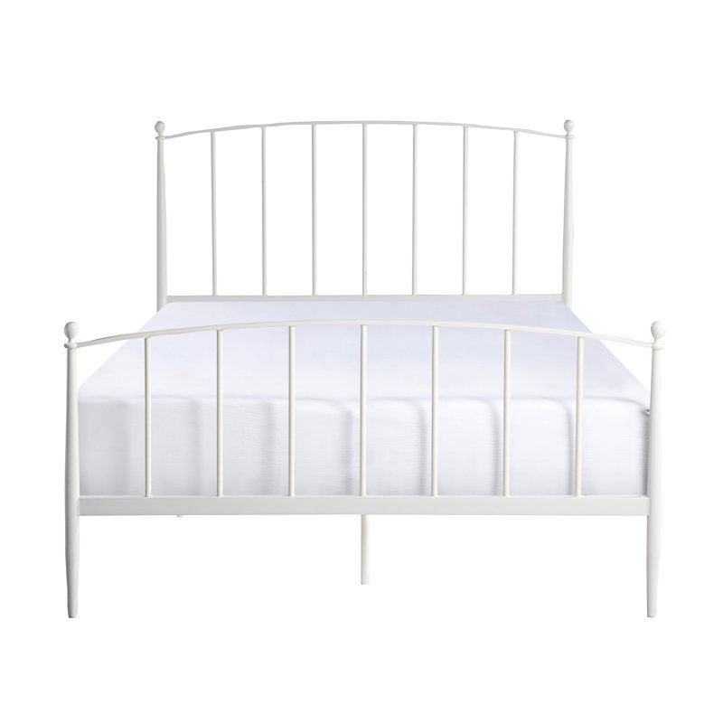 Marke Metal Slat Bed, Queen, White