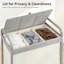Trieur de linge à 3 sections, chariot de panier à linge avec roulettes verrouillables robustes et sacs amovibles, beige avec couvercle