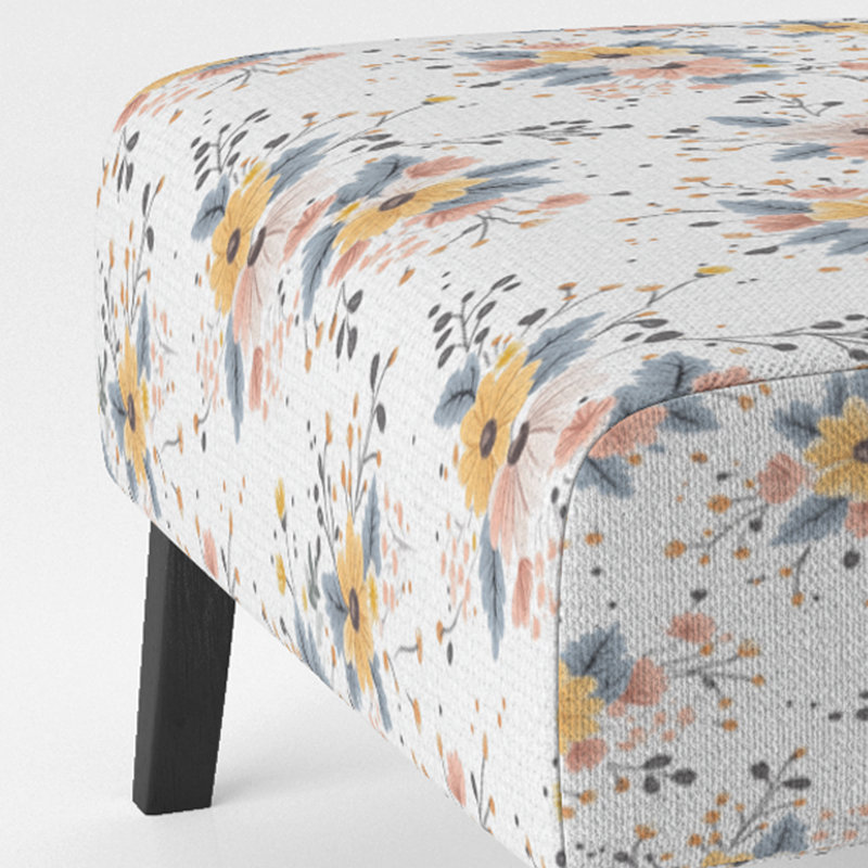 Fauteuil de chambre Teens Florals, Pantoufle sans accoudoirs