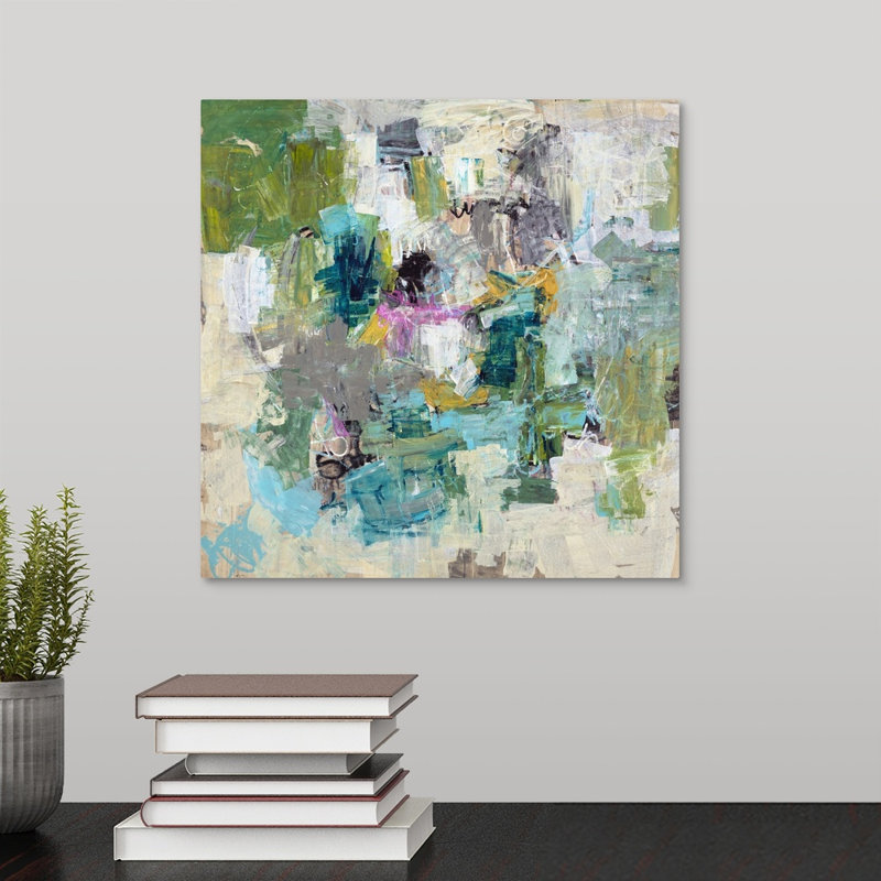 « interrupty », peinture sur toile, Toile tendue, H 12 po x l 12 po x P 1,25 po
