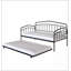Lit de jour simple Fox avec lit gigogne simple, noir