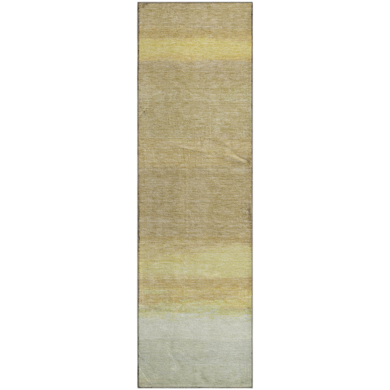 Premium Machine Washable Alijah AMF1272 Stripes Rug, Runner 2'3" x 7'6"