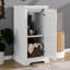 Meuble-lavabo de 16 pouces avec lavabo, meuble-lavabo simple, équipé de tablettes réglables et de portes à fermeture douce, style français