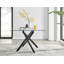 Lenworth Black Metal and Glass Rectangular Dining Table Set with 6 Upholstered Faux Leather Chairs-70488953