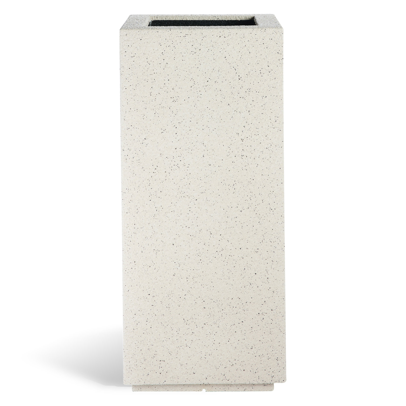 Gita 16" Pot Planter, White Granite