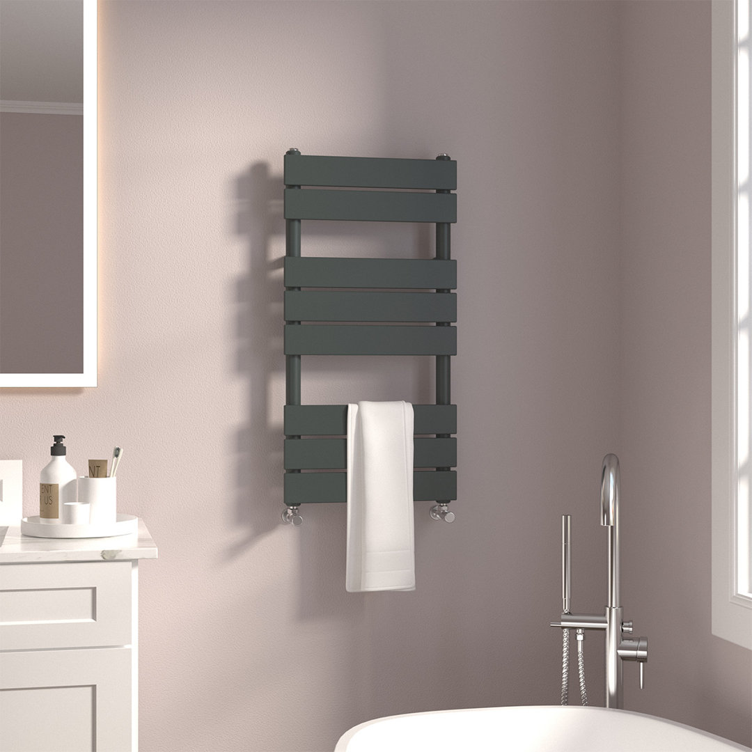 Noella Anthracite Flat Panel Towel Rail Designer Radiator