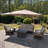 156'' x 120'' Rectangular Cantilever Umbrella with Base and Fade Resistance Recycled Fabric-97078235