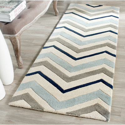 Walk Chevron Wool Hand Woven Area Rug