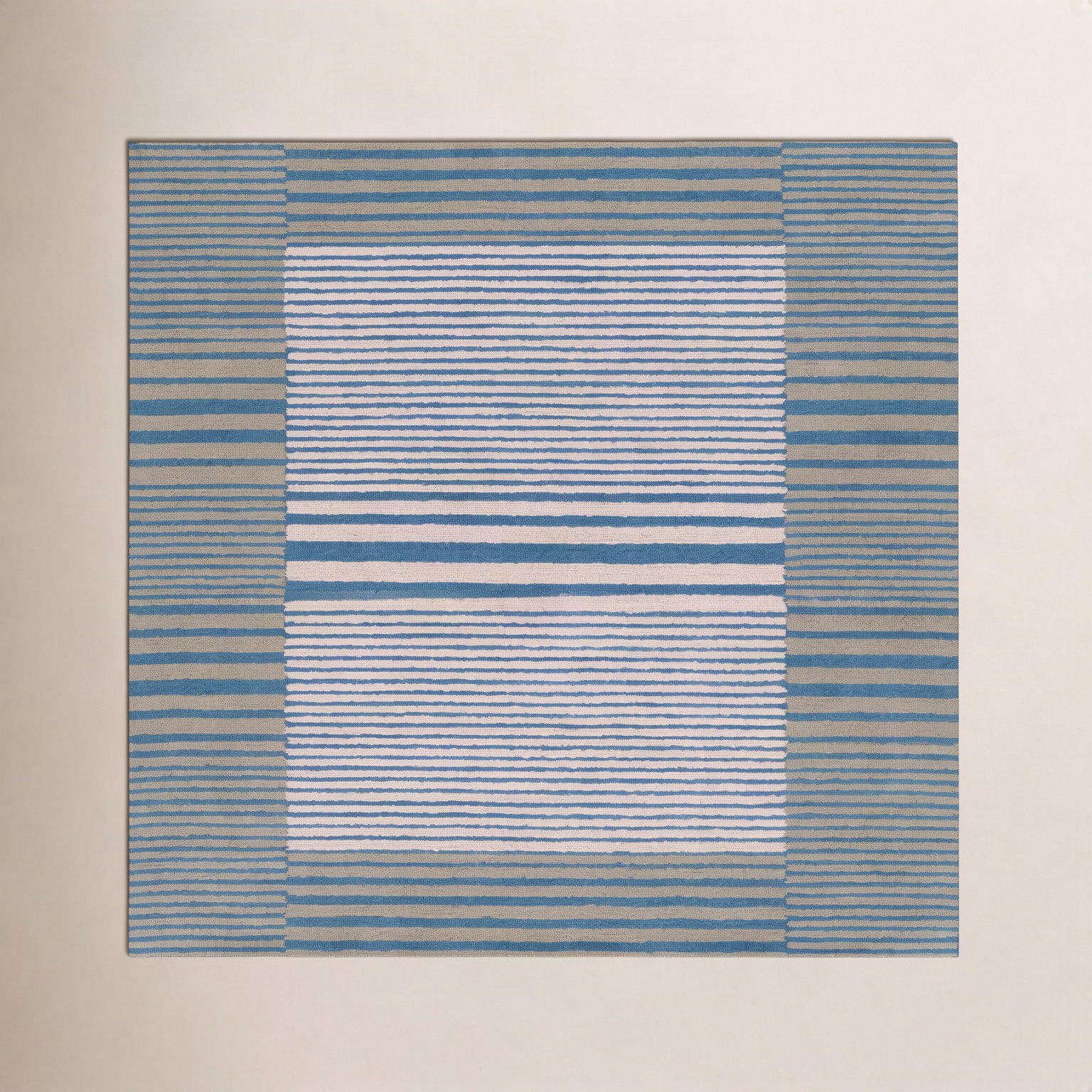 Fairhaven Hand-Tufted Striped Rug, Square 6'