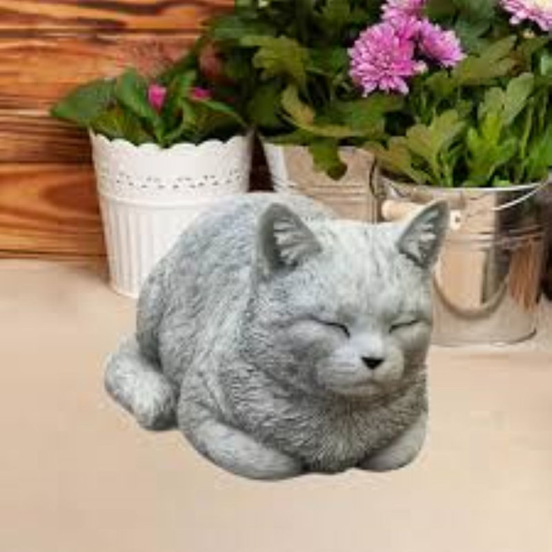 Statue de jardin réaliste réaliste pour chat