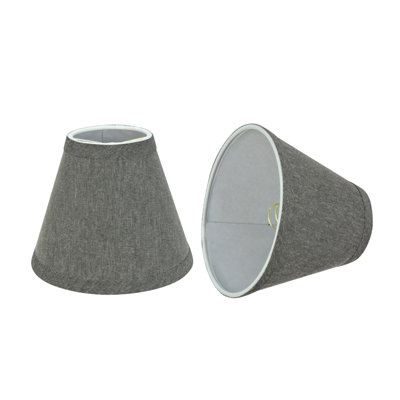 Abat-jour en tissu à candélabre empire H 5 po (attache) en gris