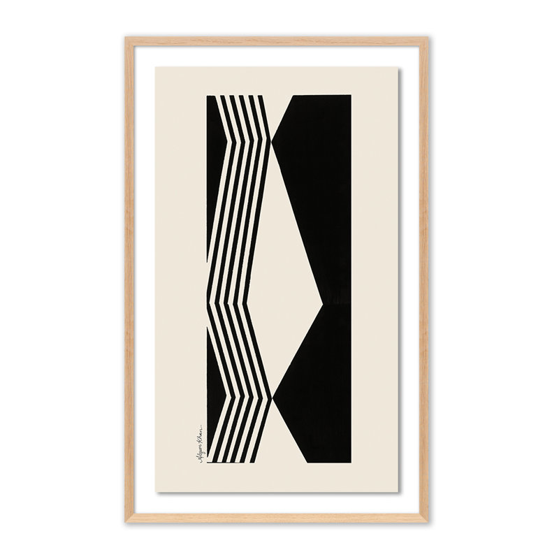 Touch Print by Alyson Khan, White Oak Framed, 32" H x 20.5" W