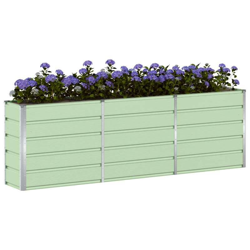  Planter 240 X 40 X 75 Cm Steel, Green