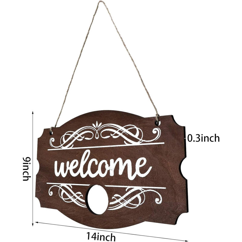 Plaque de bienvenue Welcome Christmas Decor, Brun