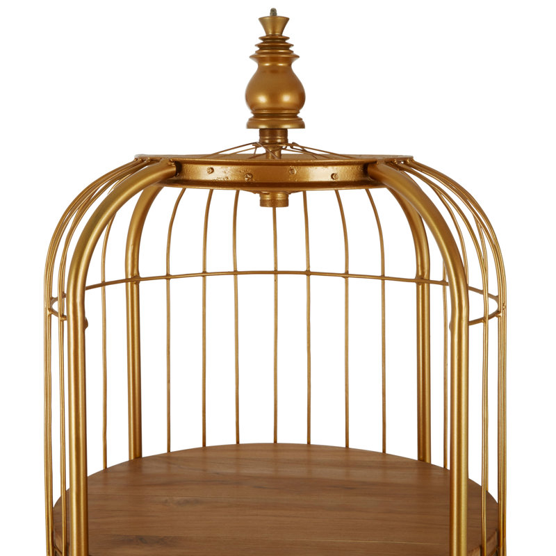 56cm W Iron Shelving Unit, Gold, 150cm H x 56cm W x 56cm D