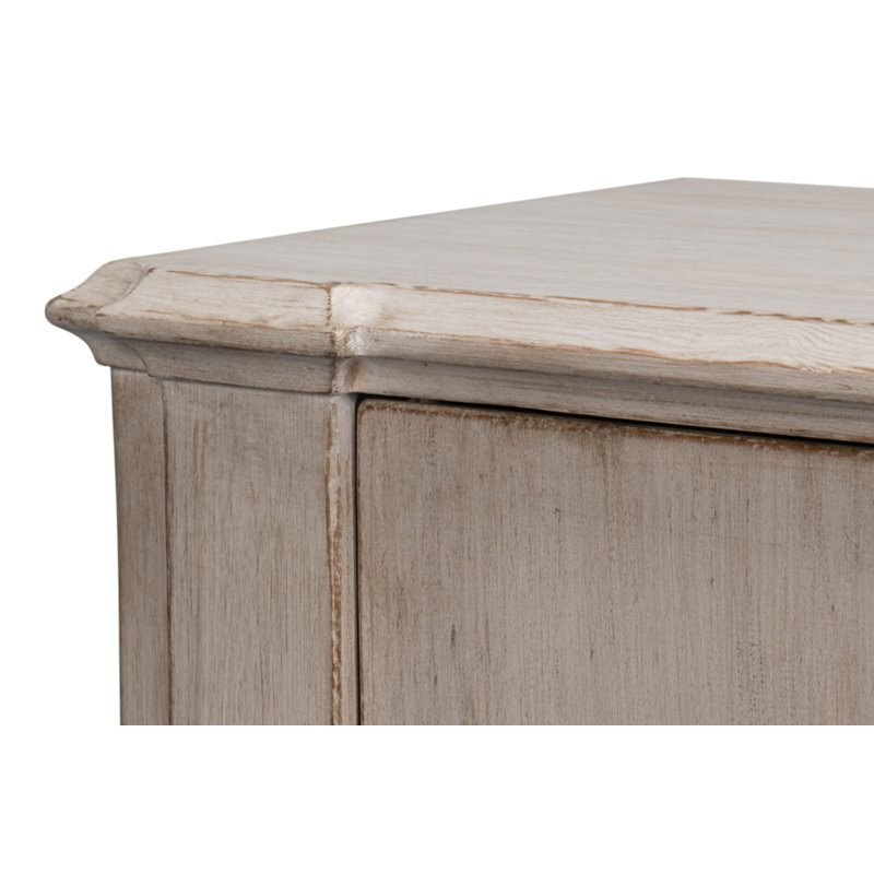 Villefranche Solid Wood Sideboard, Stone Gray