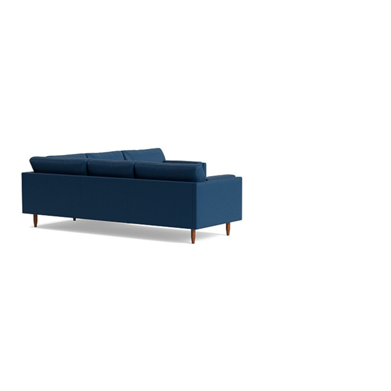Skinny Fat Sectional, Left Hand Facing, Leather - Deep Blue