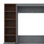 Lit escamotable avec panneau paysage de montagne, armoire de rangement et façade de canapé pour appartements et chambres d'hôtes-421458576