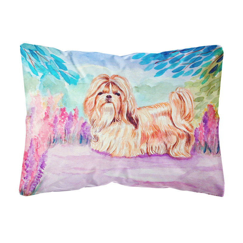 Coussin décoratif intérieur/extérieur shih tzu