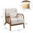 27.17" Wide Modern Upholstered Solid Wood Accent Chair With An Extra Pillow(Set of 4)-1102509850