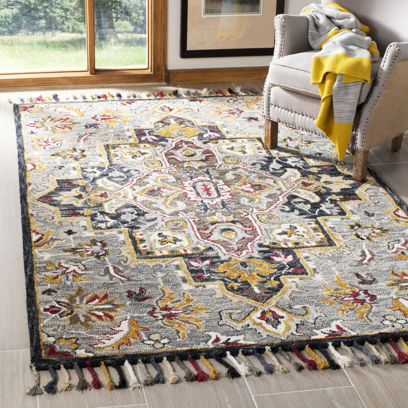 Tapis oriental en laine touffeté à la main Vahakn, Rectangle 8 pi x 10 pi