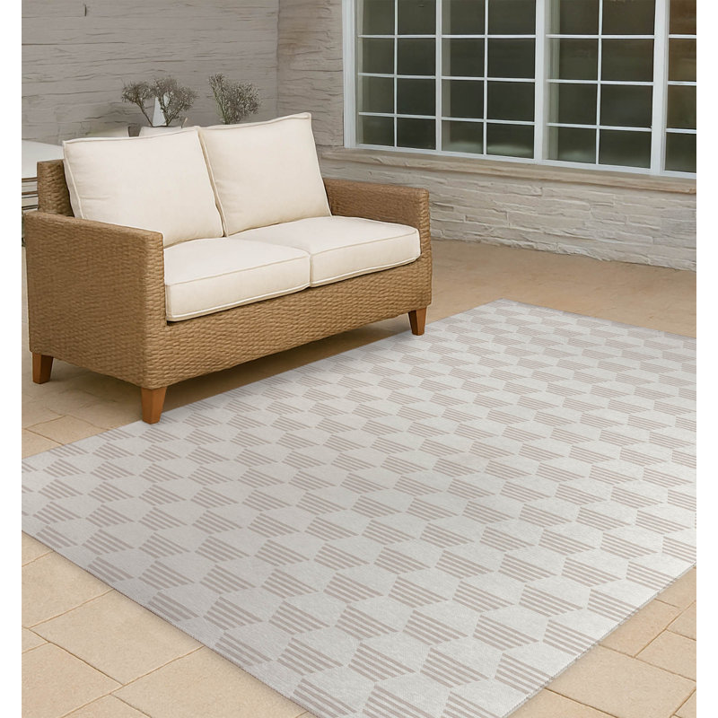 Tapis d'extérieur antidérapant Hexaline, Rectangulaire 8 pi x 10 pi