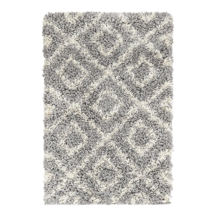 Foundry Select Ruth Trellis Shag Rug Gray