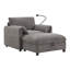 Canapé simple de 38 po avec repose-pieds de rangement, support de téléphone réglable, chargeur USB, poches de rangement latérales, accoudoirs en forme d'oreiller, chaise longue à siège large-647255869