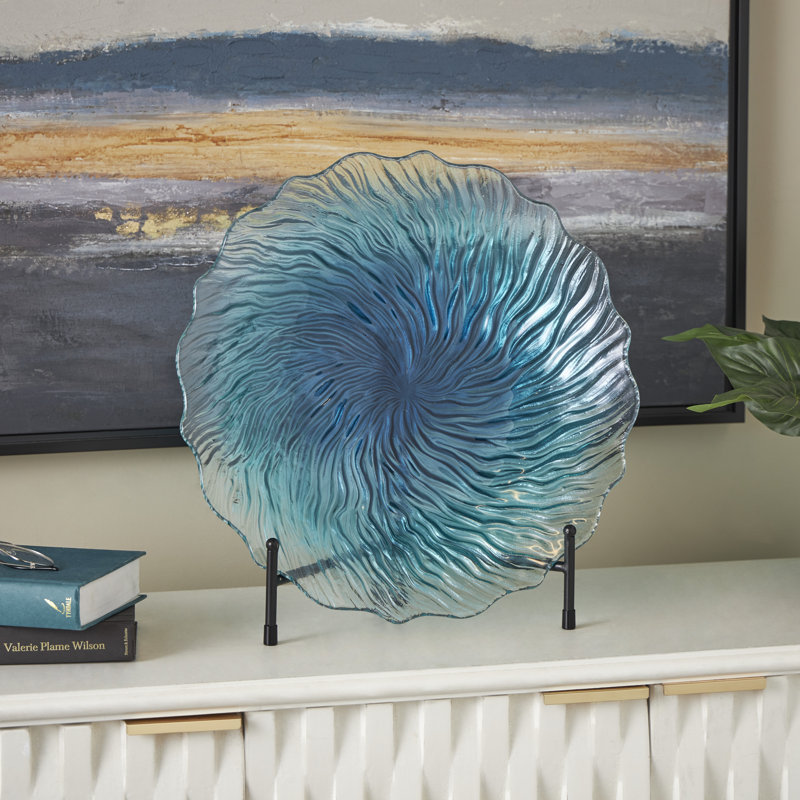 Assiette décorative en verre Amaanah