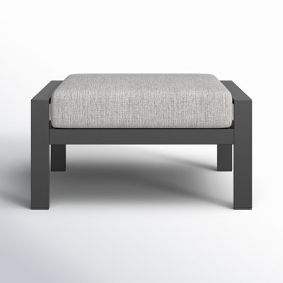 Townsend Metal Outdoor Ottoman with Sunbrella Cushion