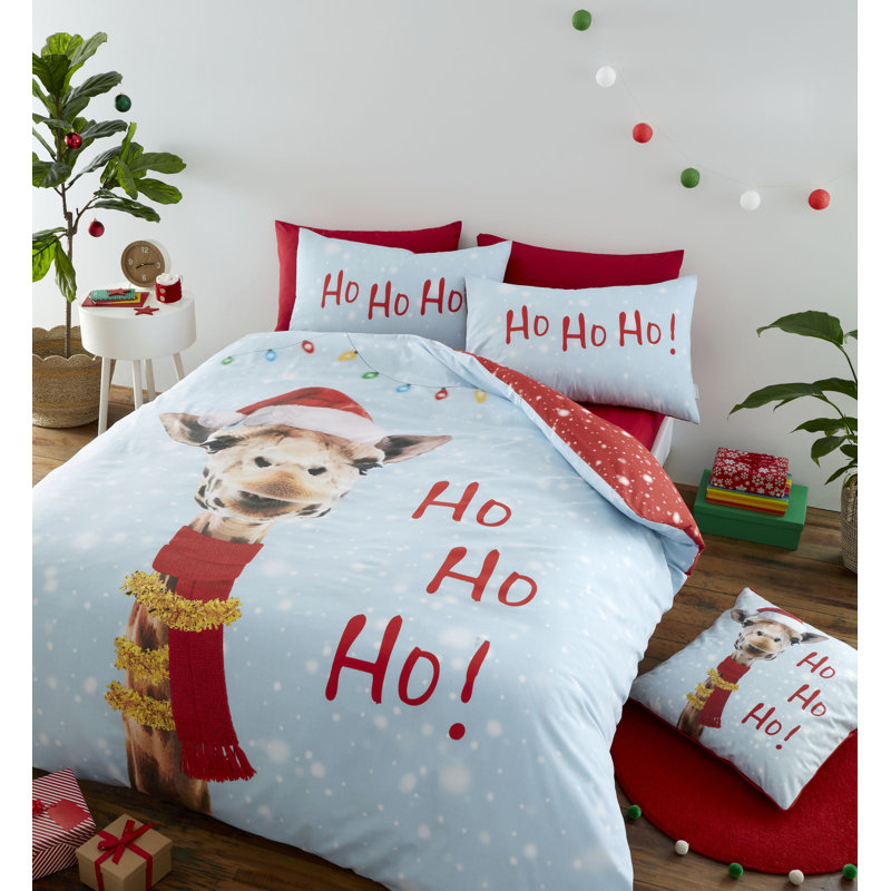 Christmas Duvet Cover Set, Single Duvet Cover + 1 Standard Pillowcase