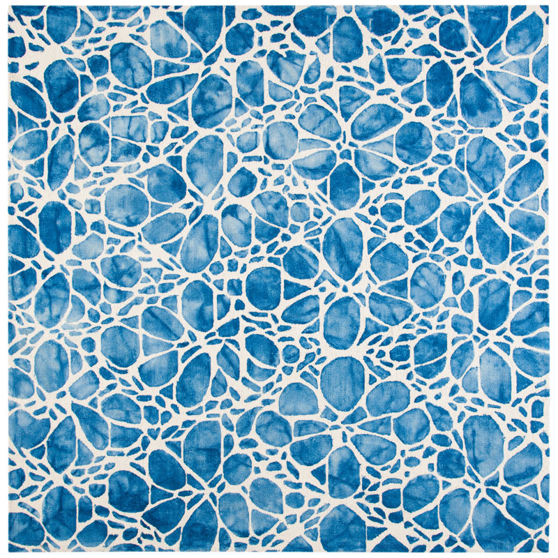 Lumsden Hand Tufted Wool Abstract Rug, Square 7'