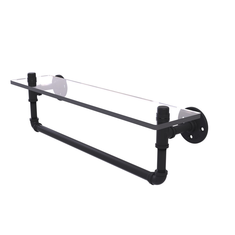 Tablette de support Bayer, Noir mat, H 6,5 po x l 22 po x P 5,6 po