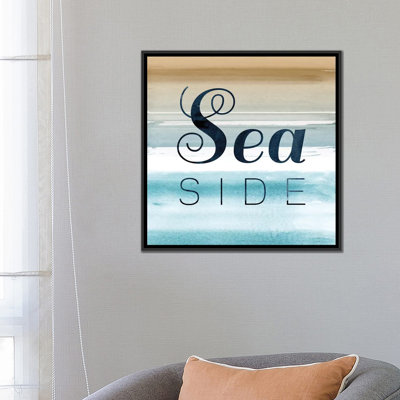 «Seaside», art textuel sur toile