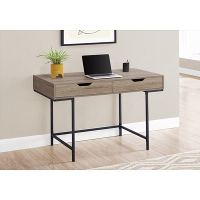 Bureau d'ordinateur, bureau personnel, ordinateur portable, tiroirs de rangement, l 48 po, métal stratifié, contemporain