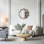 Miroir décoratif 30,28 "x 30,85" avec cadre en bois exceptionnel, salon, chambre à coucher et hall d'entrée